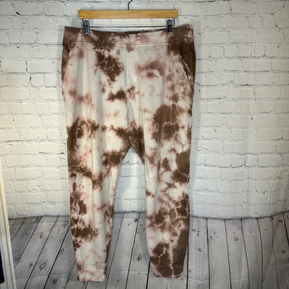 Lululemon City Sweat Jogger Earth Color Clay Wash Tie Dye Brown White Mens 2XL